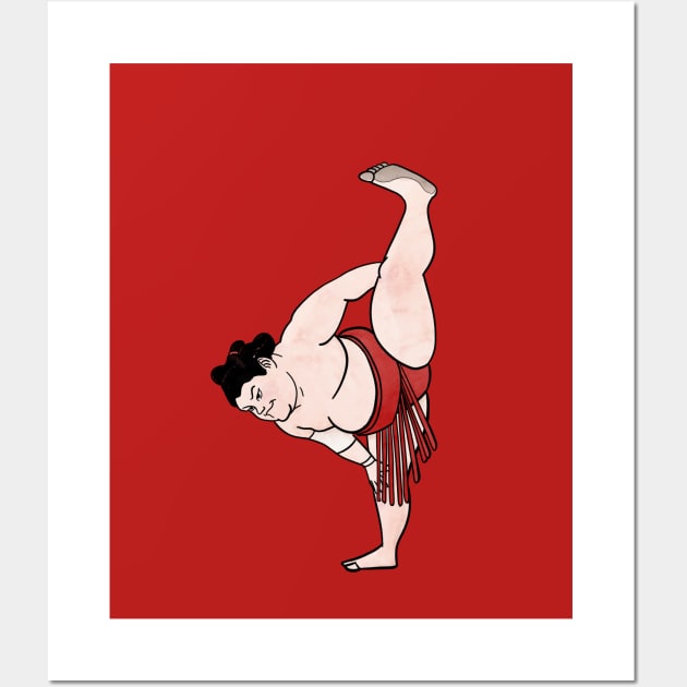 Sumo Wrestler Abi Wall Art by kaeru